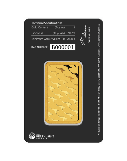 1 oz Perth Mint Gold Bar