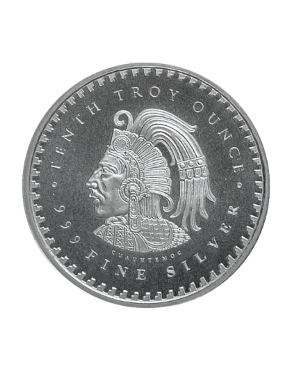 1/10 oz Aztec Calendar Silver Round