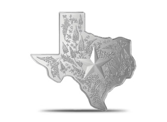 5 oz Texas Shaped Silver Bar