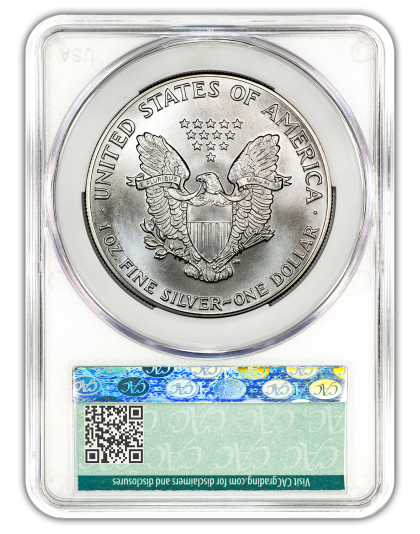 1986 1 oz American Silver Eagle CACG MS69
