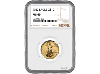 1987 1/4 oz American Gold Eagle MS69