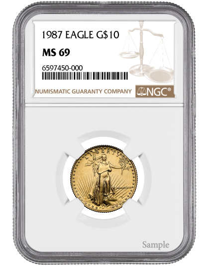 1987 1/4 oz American Gold Eagle MS69
