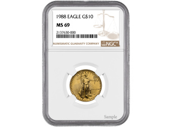 1988 1/4 oz American Gold Eagle MS69