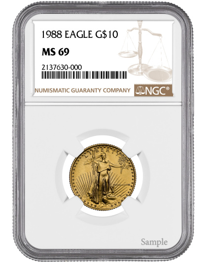 1988 1/4 oz American Gold Eagle MS69