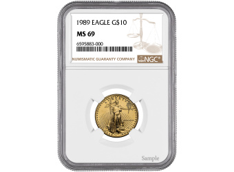 1989 1/4 oz American Gold Eagle MS69