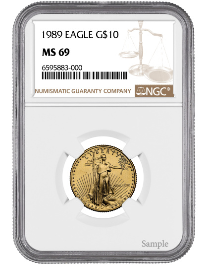 1989 1/4 oz American Gold Eagle MS69