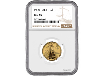 1990 1/4 oz American Gold Eagle MS69