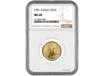 1991 1/4 oz American Gold Eagle MS69