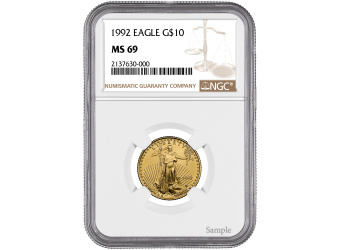 1992 1/4 oz American Gold Eagle MS69