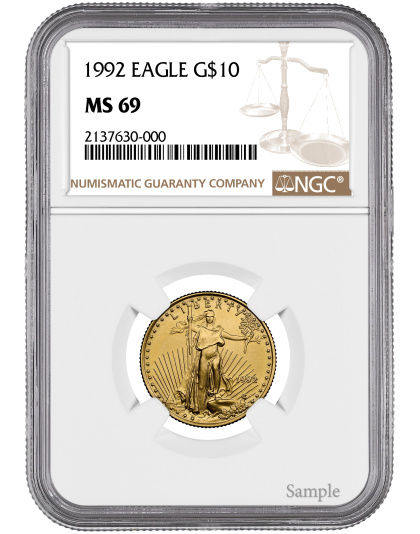 1992 1/4 oz American Gold Eagle MS69