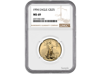 1994 1/2 oz American Gold Eagle MS69
