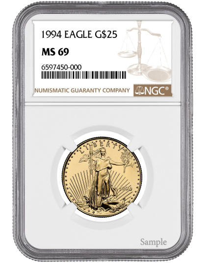 1994 1/2 oz American Gold Eagle MS69