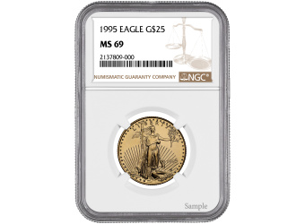 1995 1/2 oz American Gold Eagle MS69