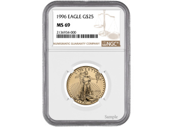 1996 1/2 oz American Gold Eagle MS69