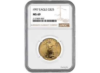 1997 1/2 oz American Gold Eagle MS69
