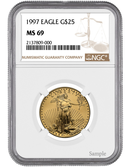 1997 1/2 oz American Gold Eagle MS69