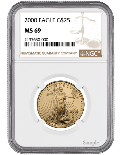 2000 1/2 oz American Gold Eagle MS69
