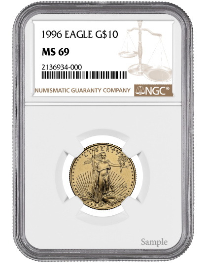 1996 1/4 oz American Gold Eagle MS69
