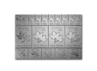 2 oz .9999 Silver Bar - Royal Canadian Mint Maple Flex Bar (Random Date)