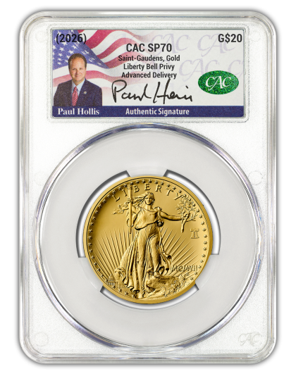 (2026) 1907 1 oz Saint Gaudens Gold High Relief AD Paul Hollis Signed